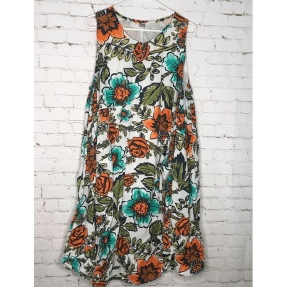 Anthropologie Floral Sleeveless Lined Maxi Sundress Dress Women One Size India
